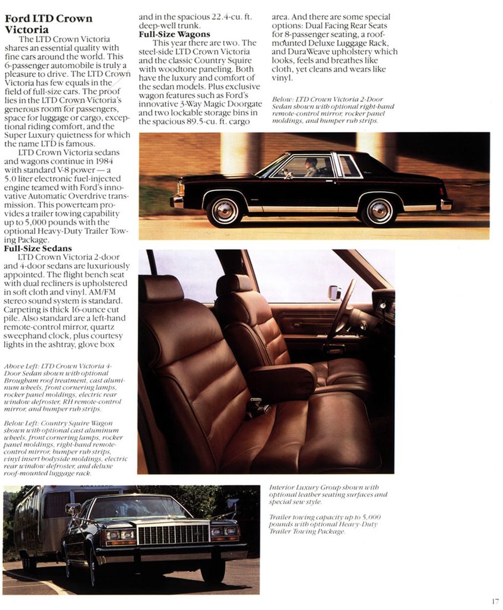 1984 Ford Cars Brochure Page 12